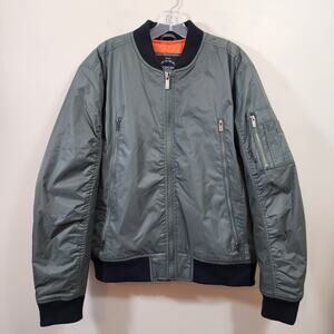 Jordan Craig Mens Bomber Jacket Quilted Lining Legacy Edition Olive Green Large